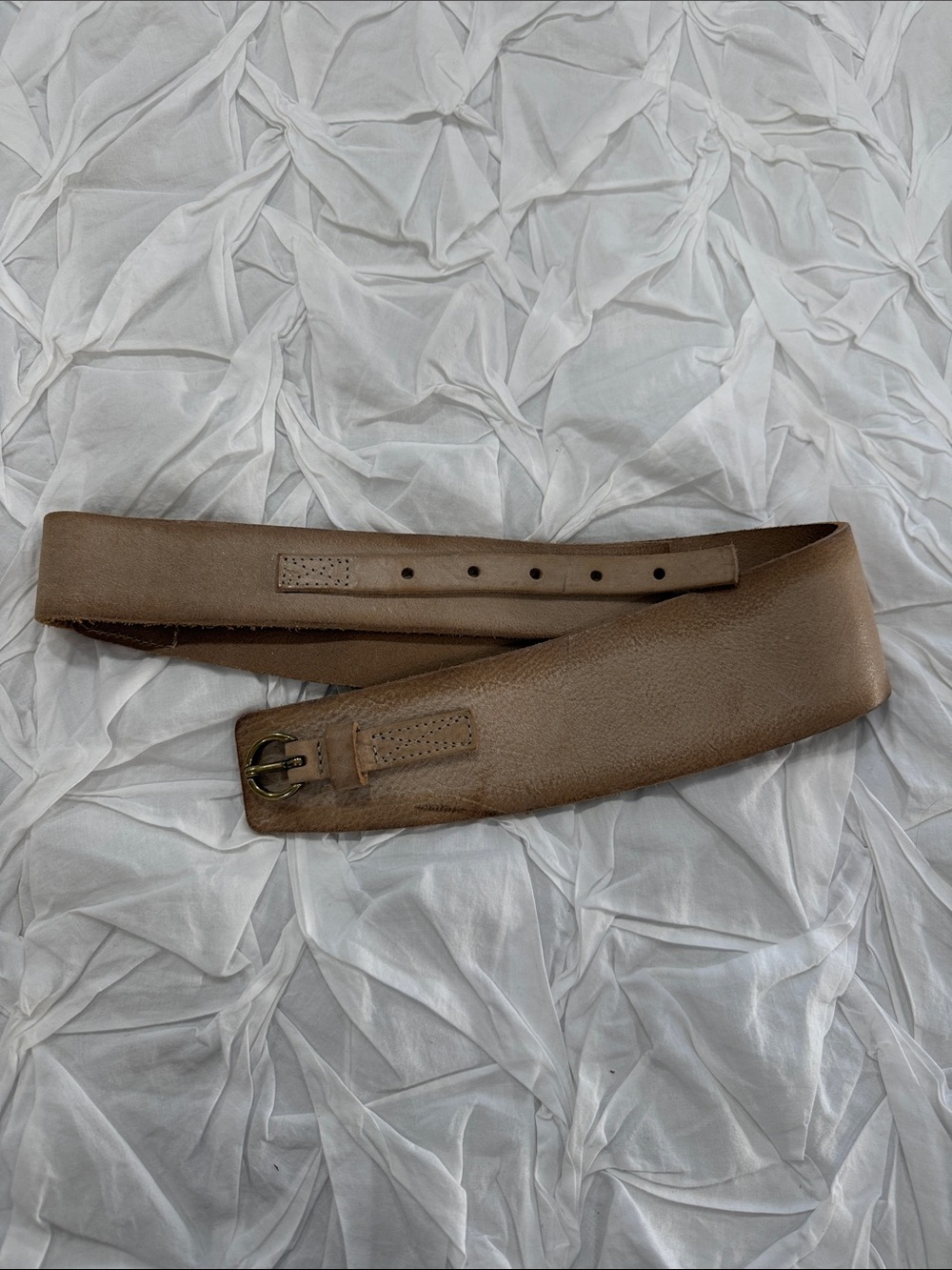 W’s Brave Wide Tan Leather Belt Sz S/P